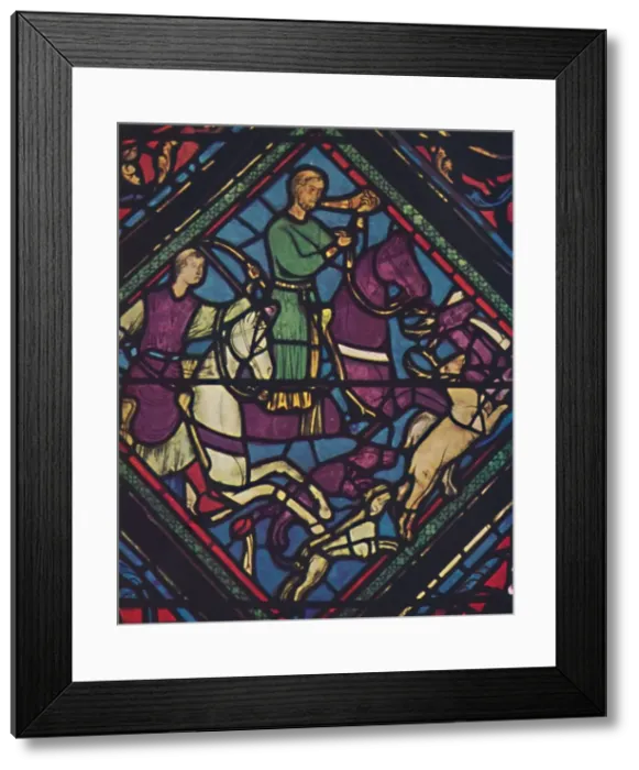 Framed Print : Stained Glass - Chartes Cathedral, 13th century, (c1950). Creator: Unknown Framed Print : Stained Glass - Chartes Cathedral, 13th century, (c1950). Creator: Unknown