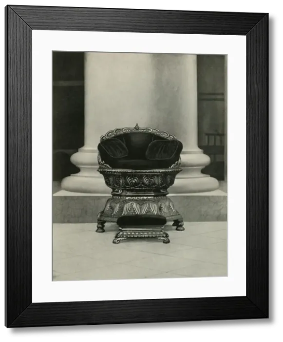 Framed Print : State Seat of Tippu Sultan in Government House, 1925. Creator: Unknown Framed Print : State Seat of Tippu Sultan in Government House, 1925. Creator: Unknown
