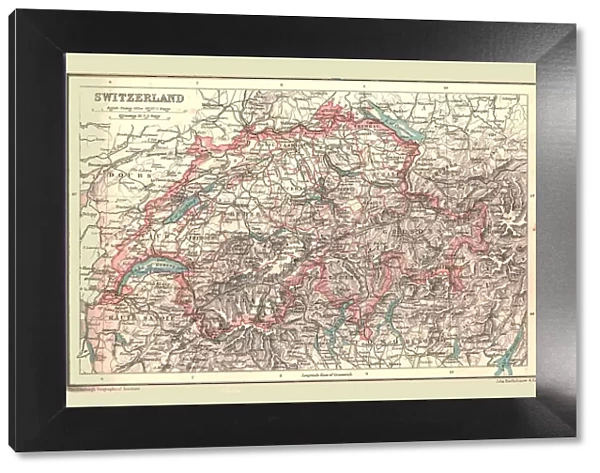 Map of Switzerland, 1902. Creator: Unknown