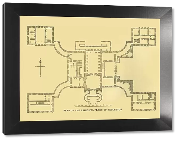 Plan of the Principal Floor of Kedleston, 1925. Creator: Unknown