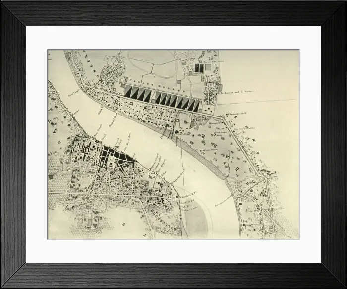 Framed Print : Barrackpore Park and Cantonment, 1841, (1925). Creator: Unknown Framed Print : Barrackpore Park and Cantonment, 1841, (1925). Creator: Unknown