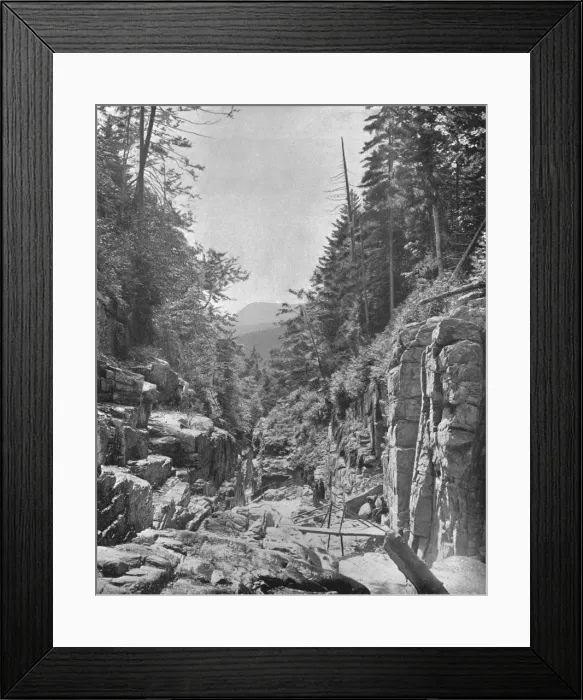 Framed Print : The Flume, Franconia (White) Mountains, New Hampshire, USA, c1900. Creator: Unknown