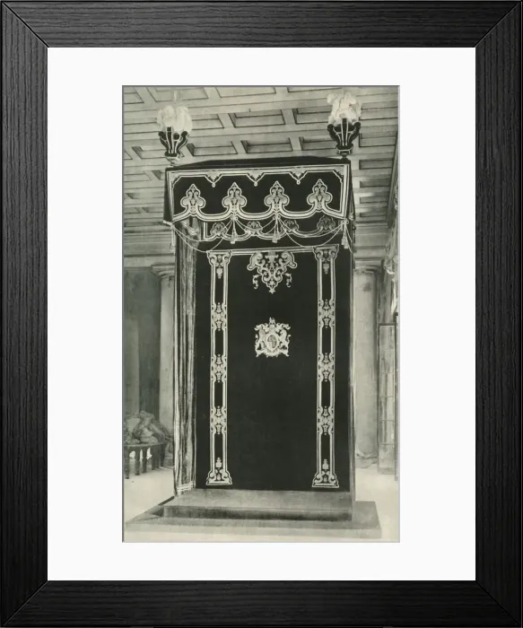 Framed Print : Canopy in the Throne Room, Government House, 1925. Creator: Unknown Framed Print : Canopy in the Throne Room, Government House, 1925. Creator: Unknown