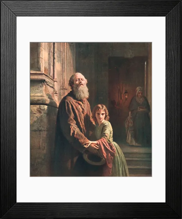 Framed Print : The Blind Beggar, 1853, (c1902). Creator: Unknown Framed Print : The Blind Beggar, 1853, (c1902). Creator: Unknown