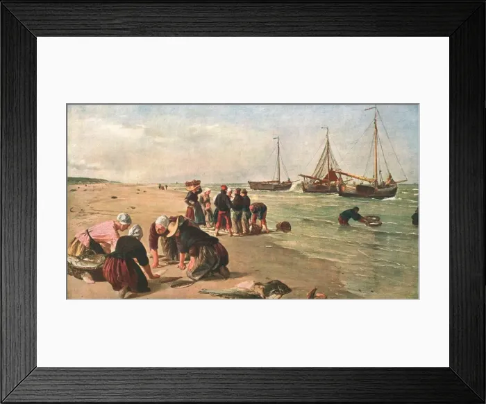 Framed Print : Fish from the Dogger Bank, Scheveningen, Holland, 1870, (c1902). Creator: Unknown Framed Print : Fish from the Dogger Bank, Scheveningen, Holland, 1870, (c1902). Creator: Unknown