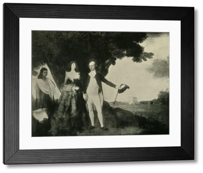 Framed Print : Warren Hastings and Mrs. Hastings, 1784-87, (1925). Creator: Unknown Framed Print : Warren Hastings and Mrs. Hastings, 1784-87, (1925). Creator: Unknown