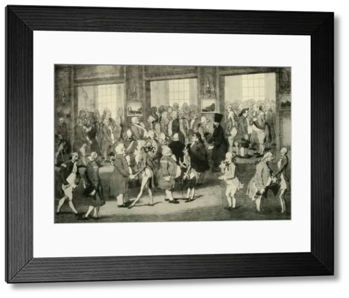 Framed Print : Levee of Lord Cornwallis (Governor General in the doorway on right), 1925. Creator: Unknown Framed Print : Levee of Lord Cornwallis (Governor General in the doorway on right), 1925. Creator: Unknown