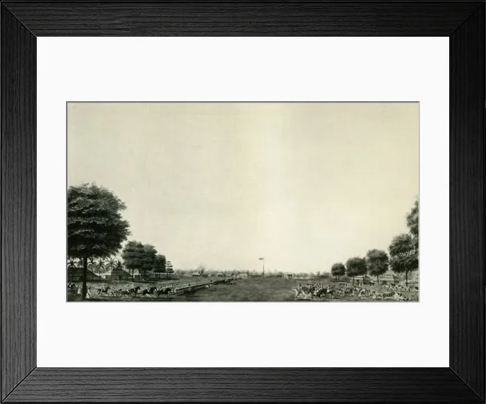 Framed Print : Lord Wellesley Reviewing the Body Guard at Ballygunje, c1770, (c19250. Creator: Unknown Framed Print : Lord Wellesley Reviewing the Body Guard at Ballygunje, c1770, (c19250. Creator: Unknown