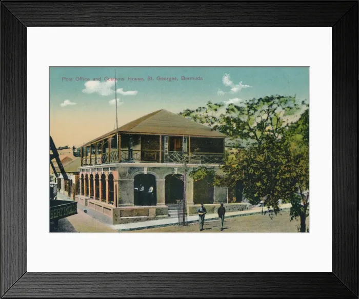 Framed Print : Post Office and Customs House, St. Georges, Bermuda, early 20th century. Creator: Unknown Framed Print : Post Office and Customs House, St. Georges, Bermuda, early 20th century. Creator: Unknown