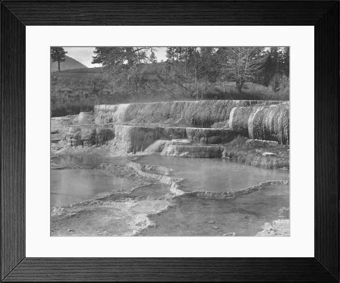 Framed Print : Brown Sulphur Springs, Yellowstone National Park, USA, c1900. Creator: Unknown Framed Print : Brown Sulphur Springs, Yellowstone National Park, USA, c1900. Creator: Unknown
