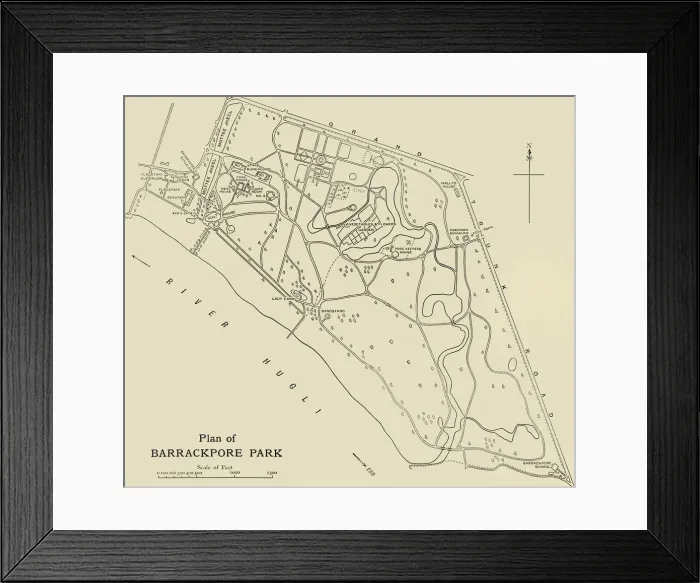 Framed Print : Plan of Barrackpore Park, 1925. Creator: Unknown Framed Print : Plan of Barrackpore Park, 1925. Creator: Unknown