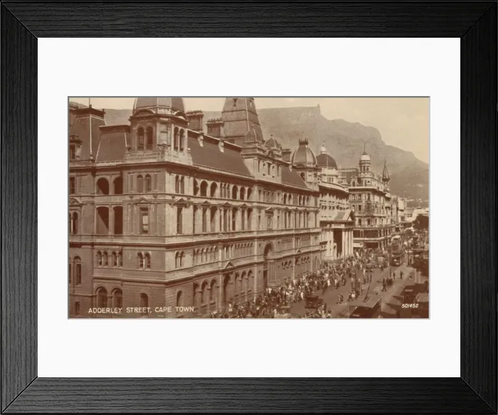 Framed Print : Adderley Street, Cape Town, early 20th century. Creator: Unknown Framed Print : Adderley Street, Cape Town, early 20th century. Creator: Unknown