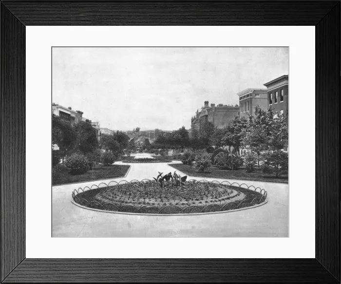 Framed Print : Eutaw Place (looking north), Baltimore, Maryland, USA, c1900. Creator: Unknown Framed Print : Eutaw Place (looking north), Baltimore, Maryland, USA, c1900. Creator: Unknown