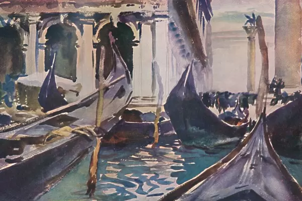 Gondolas by the Piazzetta, c1904, (1925). Creator: John Singer Sargent
