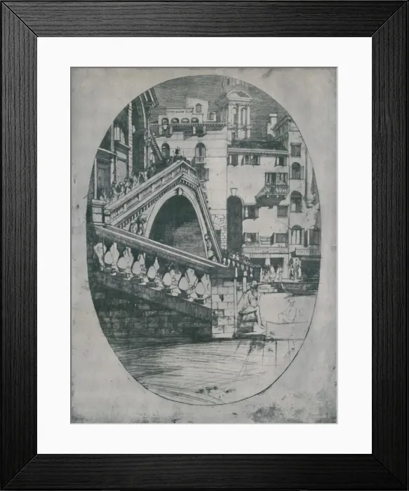 Framed Print : The Rialto, c1900, (1925). Creator: David Young Cameron Framed Print : The Rialto, c1900, (1925). Creator: David Young Cameron