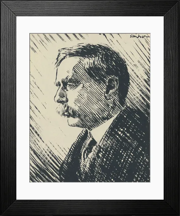 Framed Print : H. G. Wells, c1930s, (c1950). Creator: Joseph Simpson Framed Print : H. G. Wells, c1930s, (c1950). Creator: Joseph Simpson