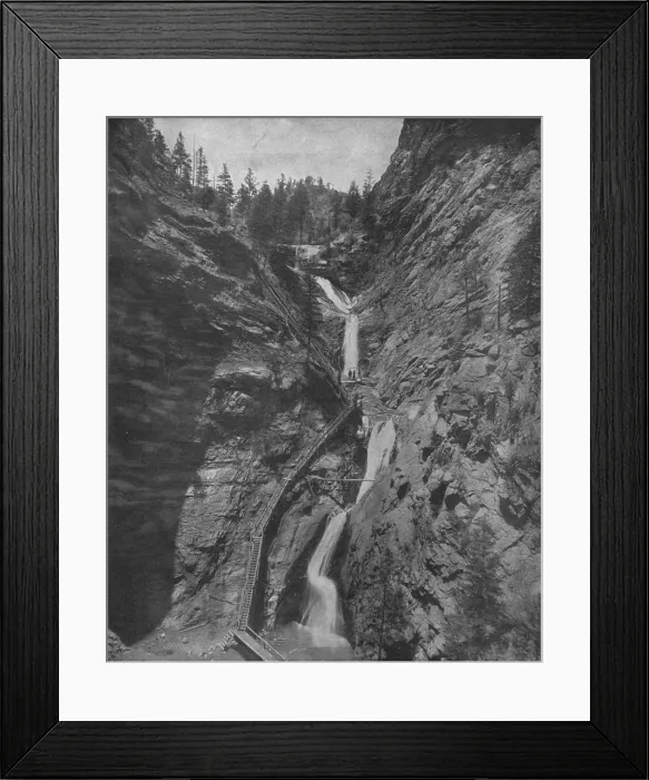 Framed Print : Seven Falls, Cheyenne Canyon, Colorado, USA, c1900. Creator: Unknown Framed Print : Seven Falls, Cheyenne Canyon, Colorado, USA, c1900. Creator: Unknown