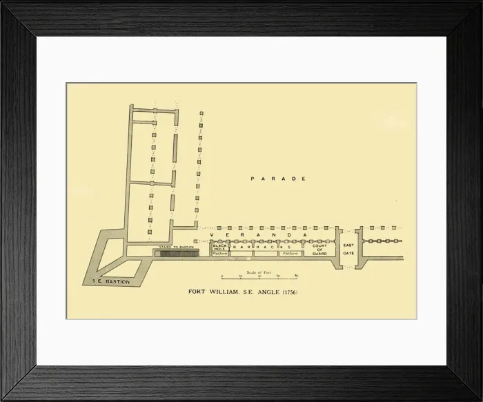 Framed Print : Fort William, S. E. Angle, 1756, (1925). Creator: Unknown Framed Print : Fort William, S. E. Angle, 1756, (1925). Creator: Unknown