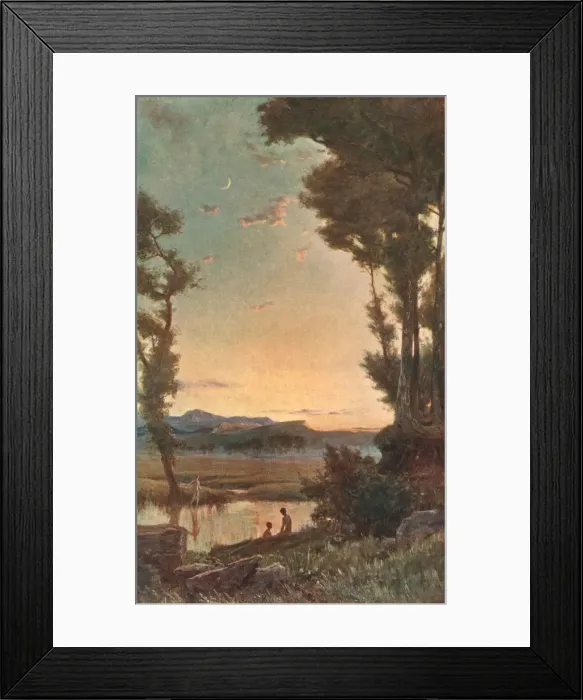 Framed Print : A Sylvan Stream, late 19th century, (c1902). Creator: Unknown Framed Print : A Sylvan Stream, late 19th century, (c1902). Creator: Unknown