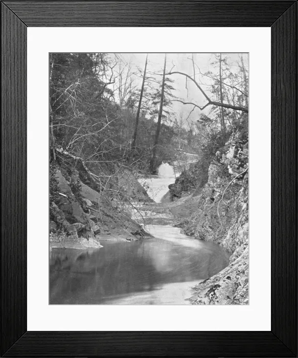 Framed Print : Lace Waterfalls and Dragons Pool, Natural Bridge, Virginia, USA, c1900. Creator: Unknown Framed Print : Lace Waterfalls and Dragons Pool, Natural Bridge, Virginia, USA, c1900. Creator: Unknown