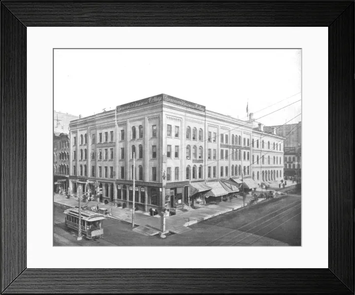 Framed Print : Wisconsin Street and Broadway, Milwaukee, Wisconsin, USA, c1900. Creator: Unknown Framed Print : Wisconsin Street and Broadway, Milwaukee, Wisconsin, USA, c1900. Creator: Unknown