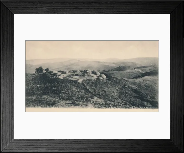 Framed Print : A Kafir Kraal - Zululand, early 20th century. Creator: Unknown Framed Print : A Kafir Kraal - Zululand, early 20th century. Creator: Unknown
