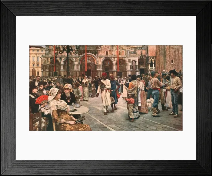 Framed Print : St Marks Square, Venice, 1883, (c1902). Creator: Unknown Framed Print : St Marks Square, Venice, 1883, (c1902). Creator: Unknown