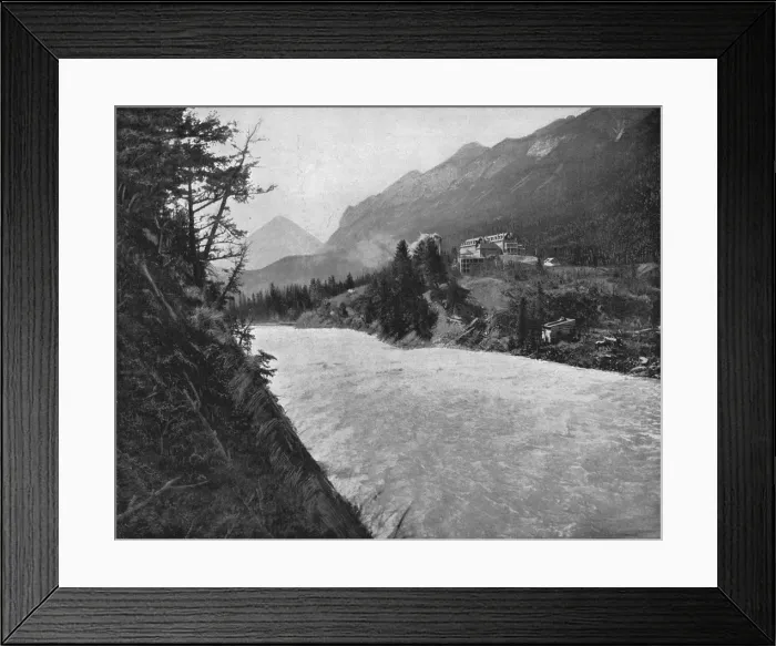 Framed Print : Bow River Rapids, Banff, North West Territories, Canada, c1900. Creator: Unknown Framed Print : Bow River Rapids, Banff, North West Territories, Canada, c1900. Creator: Unknown