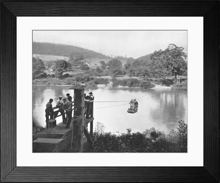 Framed Print : Cable Ferry, near La Colle, Pennsylvania, USA, c1900. Creator: Unknown Framed Print : Cable Ferry, near La Colle, Pennsylvania, USA, c1900. Creator: Unknown