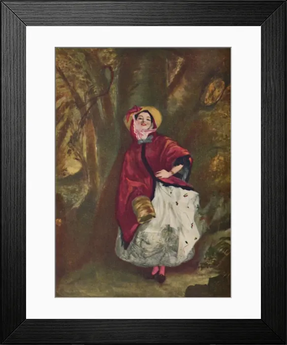 Framed Print : Dolly Varden, 1842, (c1950). Creator: William Powell Frith Framed Print : Dolly Varden, 1842, (c1950). Creator: William Powell Frith