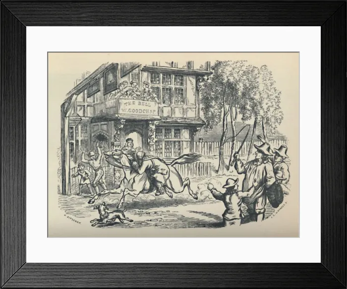 Framed Print : John Gilpin Passing The Bell, Edmonton, (c1950). Creator: JG Whymper Framed Print : John Gilpin Passing The Bell, Edmonton, (c1950). Creator: JG Whymper