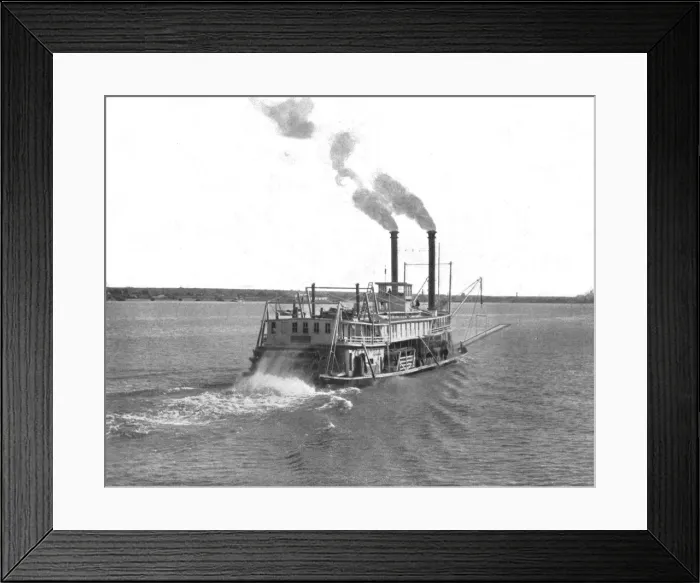Framed Print : Mississippi Paddle Steamer, USA, c1900. Creator: Unknown Framed Print : Mississippi Paddle Steamer, USA, c1900. Creator: Unknown