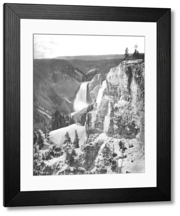 Framed Print : Lower Falls of the Yellowstone, Wyoming, USA, c1900. Creator: Unknown Framed Print : Lower Falls of the Yellowstone, Wyoming, USA, c1900. Creator: Unknown