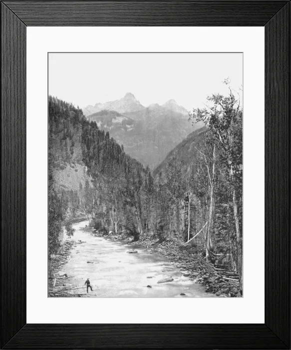 Framed Print : Needle Mountains, Canyon of the Rio de las Animas, Colorado, USA, c1900. Creator: Unknown Framed Print : Needle Mountains, Canyon of the Rio de las Animas, Colorado, USA, c1900. Creator: Unknown