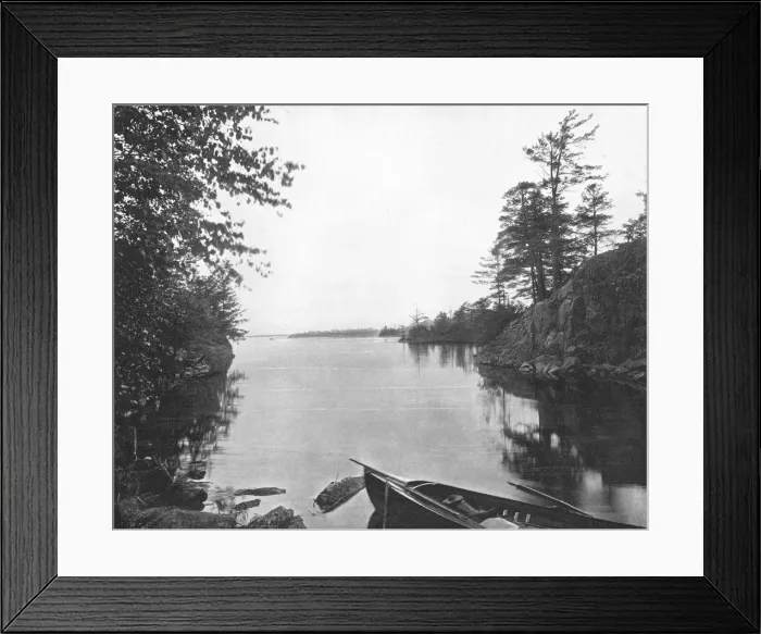Framed Print : Among the Thousand Islands of the St Lawrence River, Canada, c1900. Creator: Unknown Framed Print : Among the Thousand Islands of the St Lawrence River, Canada, c1900. Creator: Unknown