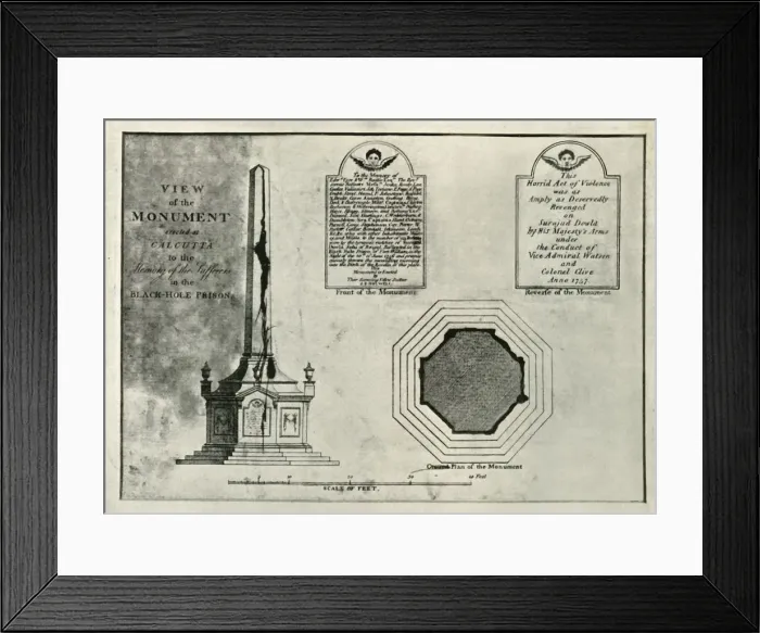 Framed Print : The Holwell Monument, c1820, (1925). Creator: Unknown Framed Print : The Holwell Monument, c1820, (1925). Creator: Unknown