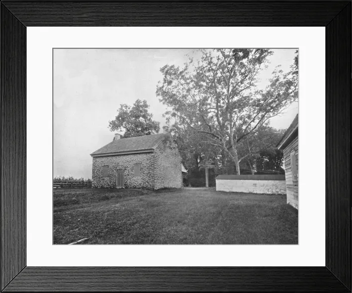Framed Print : Quaker Meeting House, Battlefield of Princeton, New Jersey, USA, c1900. Creator: Unknown Framed Print : Quaker Meeting House, Battlefield of Princeton, New Jersey, USA, c1900. Creator: Unknown