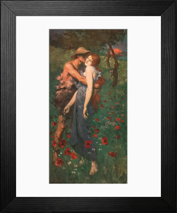 Framed Print : An Idyll, 1891, (c1902). Creator: Unknown Framed Print : An Idyll, 1891, (c1902). Creator: Unknown