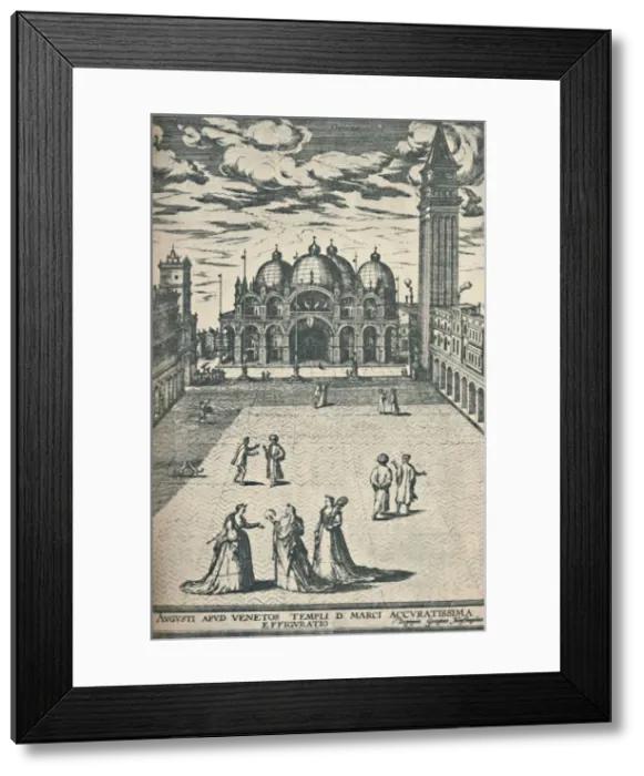 Framed Print : St. Marks in the XVIth Century, (1925). Creator: Joris Hoefnagel Framed Print : St. Marks in the XVIth Century, (1925). Creator: Joris Hoefnagel