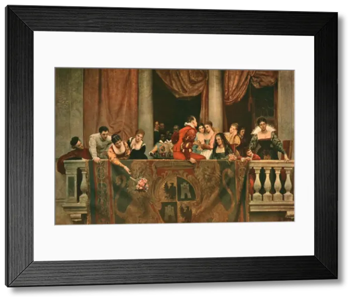 Framed Print : Balcony Scene at the Carnival, 1879-1879, (c1902). Creator: Unknown Framed Print : Balcony Scene at the Carnival, 1879-1879, (c1902). Creator: Unknown