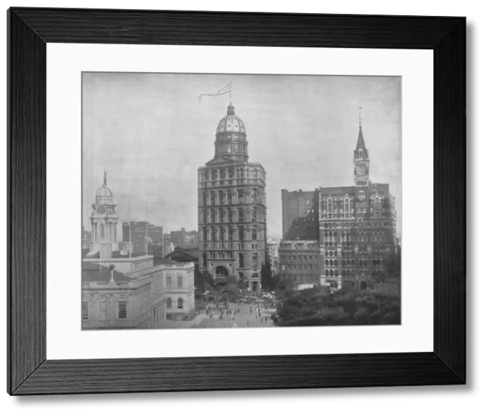 Framed Print : Printing House Square, New York, USA, c1900. Creator: Unknown Framed Print : Printing House Square, New York, USA, c1900. Creator: Unknown