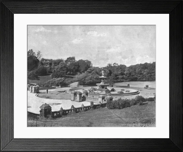 Framed Print : Bethesda Fountain, Central Park, New York, USA, c1900. Creator: Unknown Framed Print : Bethesda Fountain, Central Park, New York, USA, c1900. Creator: Unknown