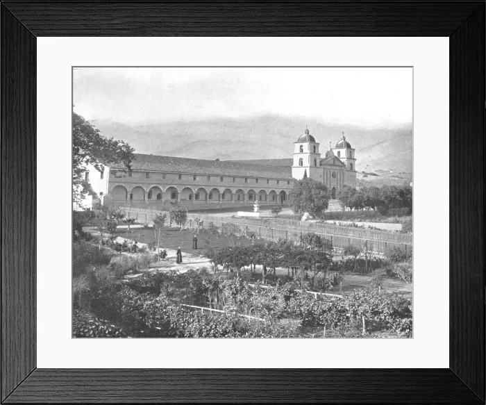 Framed Print : Santa Barbara Mission, California, USA, c1900. Creator: Unknown Framed Print : Santa Barbara Mission, California, USA, c1900. Creator: Unknown