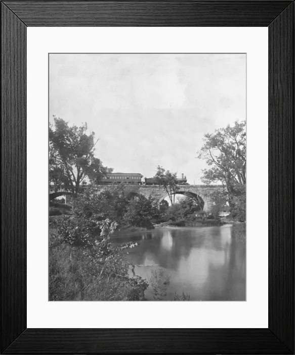 Framed Print : Mill Creek Bridge, Pennsylvania Railroad, USA, c1900. Creator: Unknown Framed Print : Mill Creek Bridge, Pennsylvania Railroad, USA, c1900. Creator: Unknown