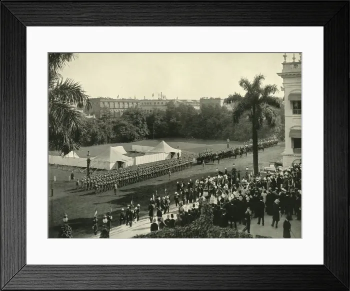 Framed Print : Second Arrival of Lord Curzon at Government House, 1904, (1925). Creator: Unknown Framed Print : Second Arrival of Lord Curzon at Government House, 1904, (1925). Creator: Unknown