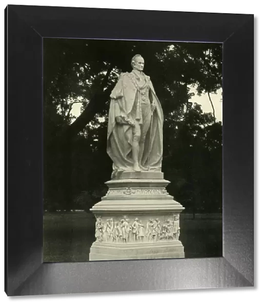 Statue of Lord Curzon in Grounds of Victoria Memorial Hall, 1925. Creator: Unknown