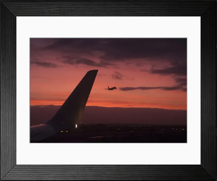 Framed Print : Heahtrow, sunset, 2007. Creator: Ethel Davies Framed Print : Heahtrow, sunset, 2007. Creator: Ethel Davies