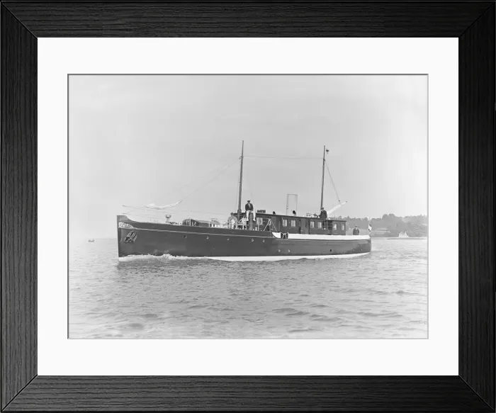 Framed Print : The motor yacht Marie under way, 1921. Creator: Kirk & Sons of Cowes Framed Print : The motor yacht Marie under way, 1921. Creator: Kirk & Sons of Cowes