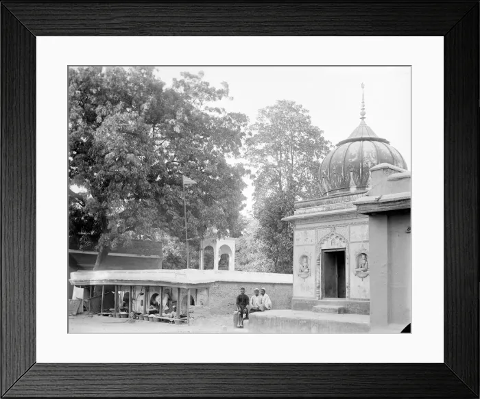 Framed Print : Hindu temple, idol, and shop on Fatehgarh Road, India, 1901. Creator: Kirk & Sons of Cowes Framed Print : Hindu temple, idol, and shop on Fatehgarh Road, India, 1901. Creator: Kirk & Sons of Cowes