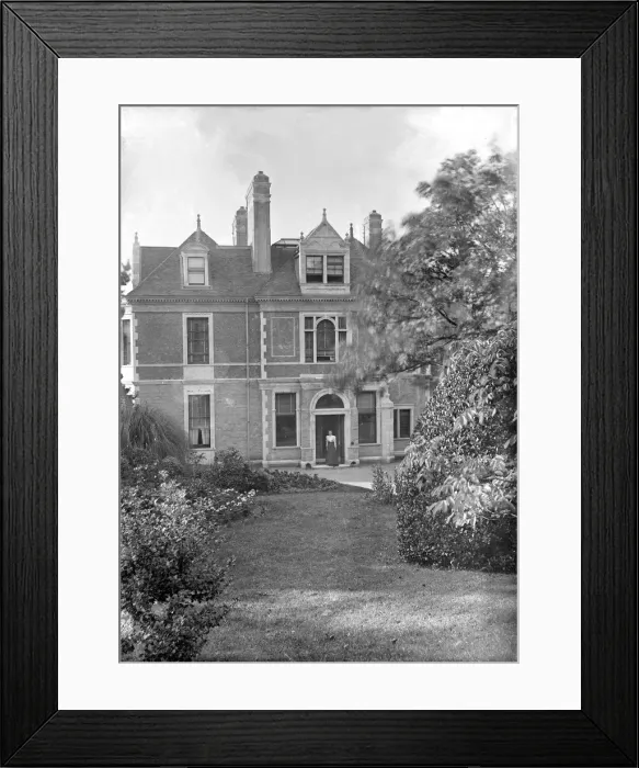 Framed Print : House and garden, c1900. Creator: Kirk & Sons of Cowes